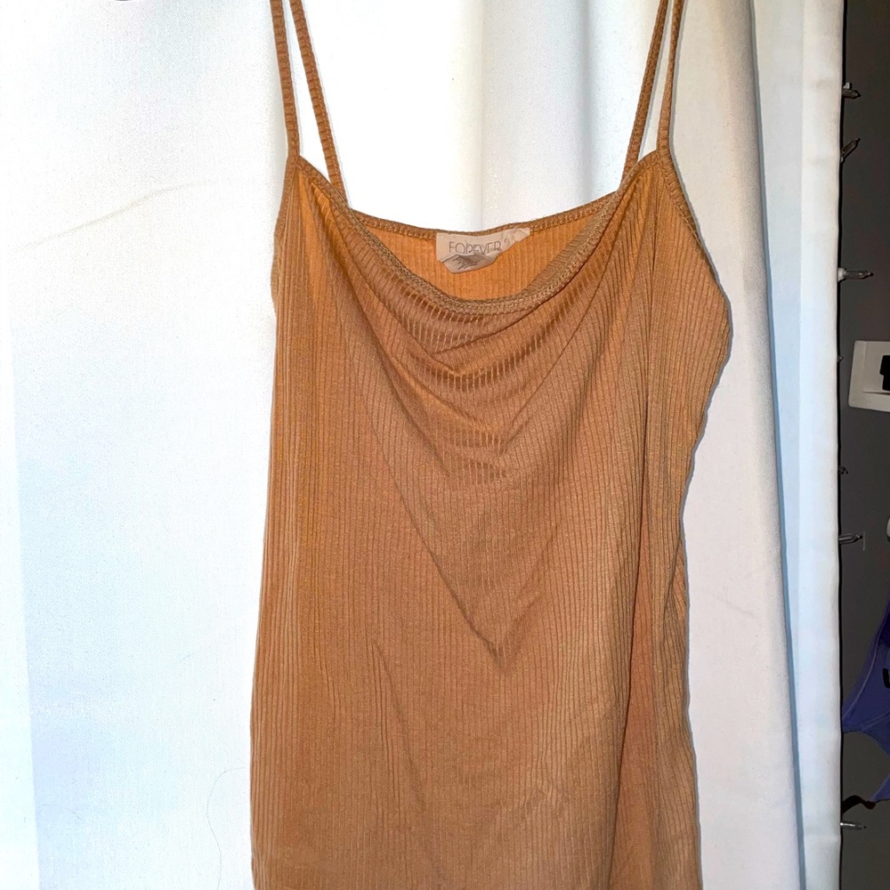 F21 cowl neck tank top